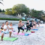 Yoga on the beach in HuaHin