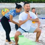 Yoga on the beach in HuaHin