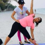 Yoga on the beach in Hua Hin