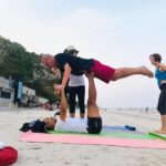 Yoga on the beach in Hua Hin
