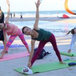 Yoga on the beach in HuaHin