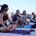 Yoga on the beach in HuaHin