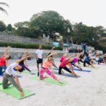 Yoga on the beach in HuaHin