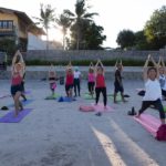 Yoga on the beach in HuaHin