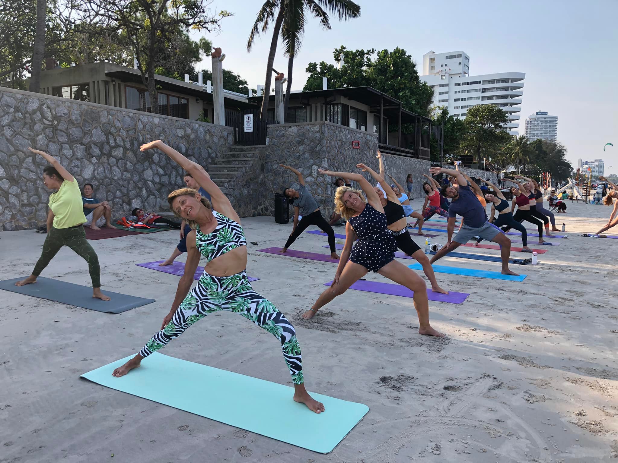 yoga on the beach huahin