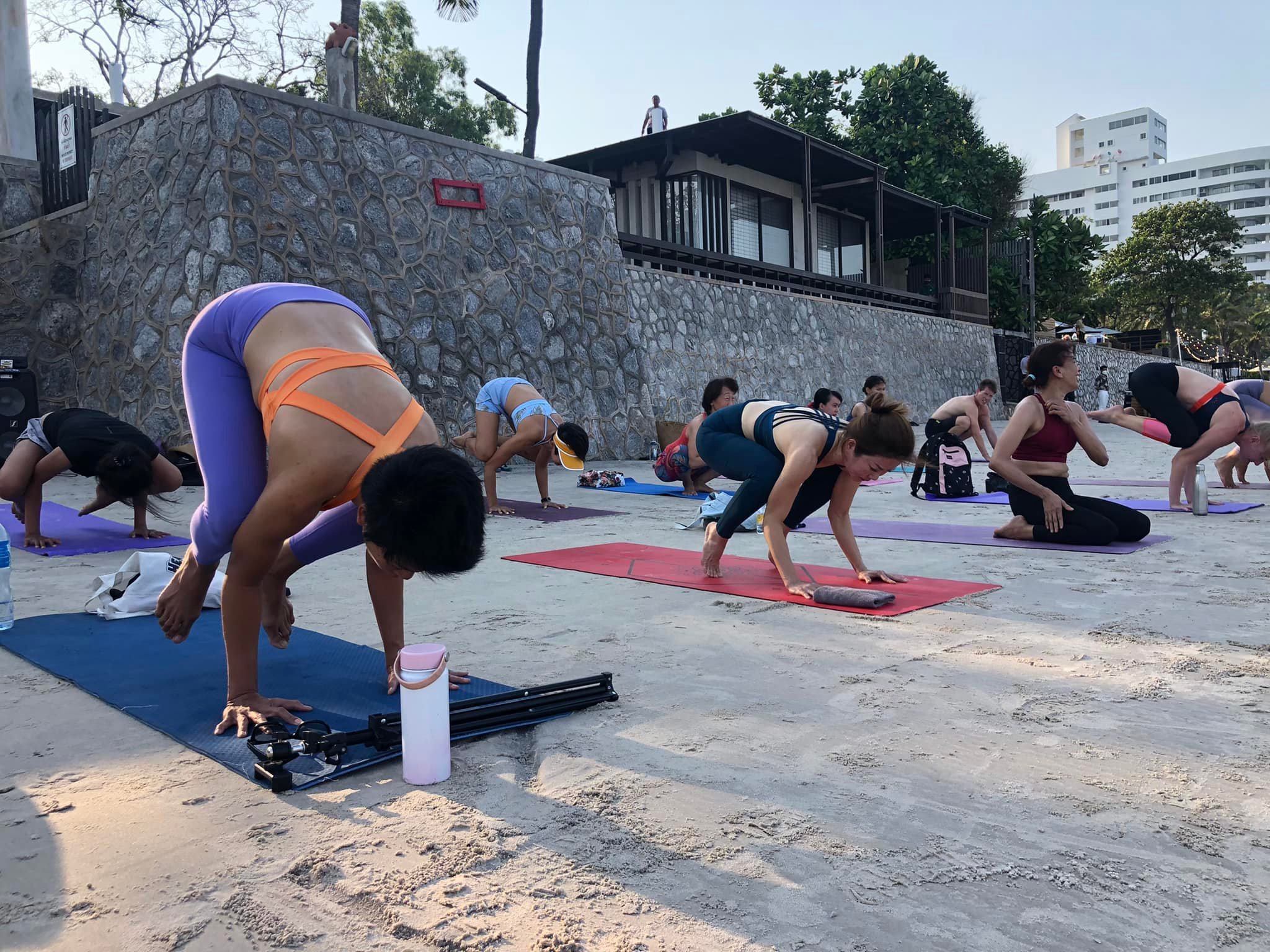 yoga on the beach huahin